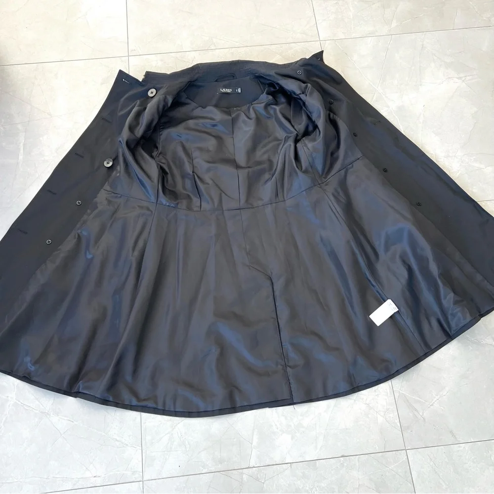 LAUREN RALPH LAUREN Water Resistance Double Breast Belted Trench Coat Sz L - Picture 14 of 16